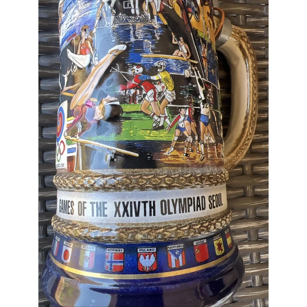 1988 Anheuser Busch Games Of The XXIVTH Olympiad Seoul Gerz West German Beer Mug